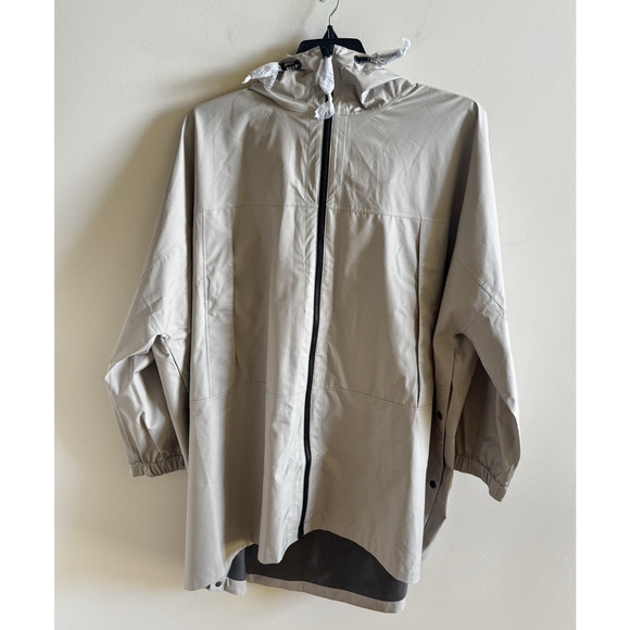 Tilley Packable Hooded Poncho NWT Womens L/XL Beige Waterproof Fabric UPF 50+ - Picture 1 of 15